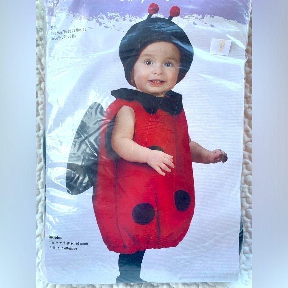 NOS baby ladybug, infant Halloween costume one size fits up to 24 months